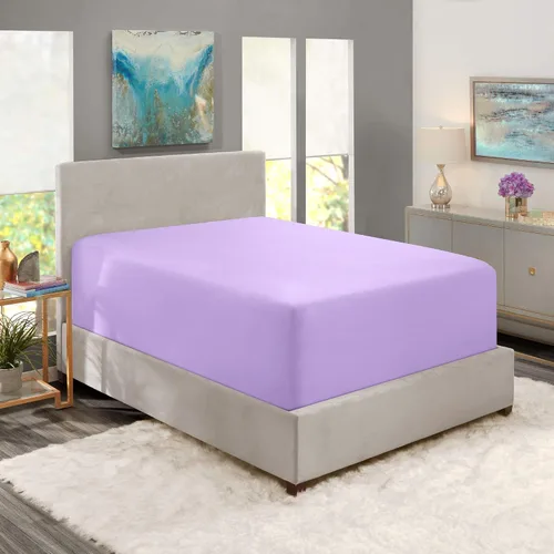 Vista 22 de 100 % algodón natural de 400 hilos, 1 pieza con bolsillo profundo de 21 pulgadas y 2 fundas de almohada, juego de sábanas de 3 piezas