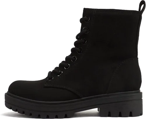 Vista 22 de SODA FIRM - Botines de combate con suela de lengüeta, cordones y cremallera lateral