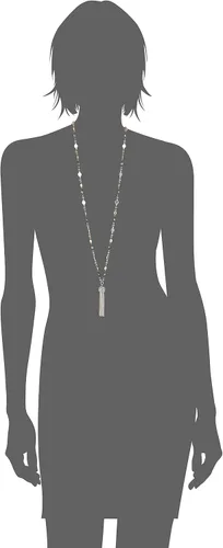 Vista 2 de NINE WEST Collar con colgante de borla clásica para mujer, 36 pulgadas de largo