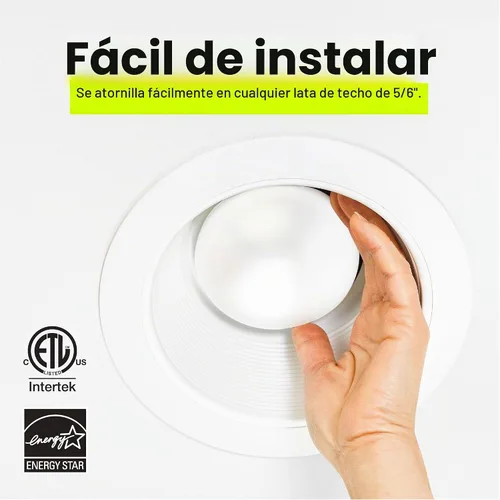 Vista 5 de Feit Electric Bombilla LED BR30, equivalente a 65 W, regulable, 650 lúmenes, base estándar E26, blanco suave de 2700 K, 90 CRI, bombillas Blanco