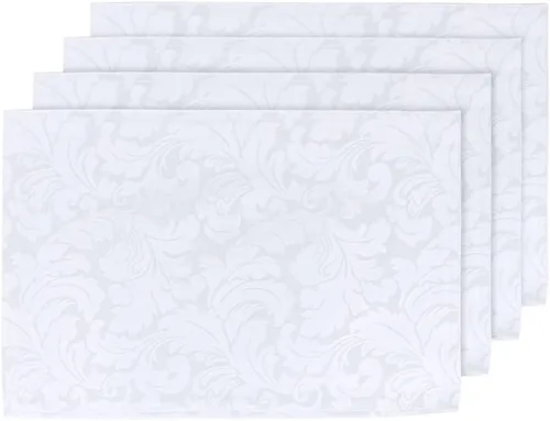 Vista 8 de ColorBird Juego de 4 manteles individuales de jacquard con gofre, lavables, resistentes al calor, para cocina, comedor, tela de microfibra