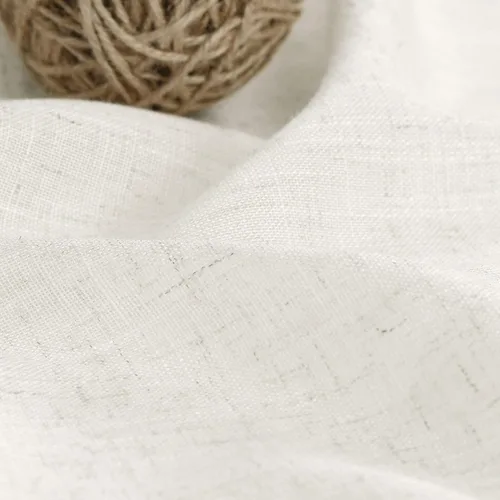Vista 4 de Nanspring Cortinas color crema de 30 pulgadas de largo para cocina, mezcla de lino, semitransparentes, pestaña trasera y bolsillo para barra, filtro