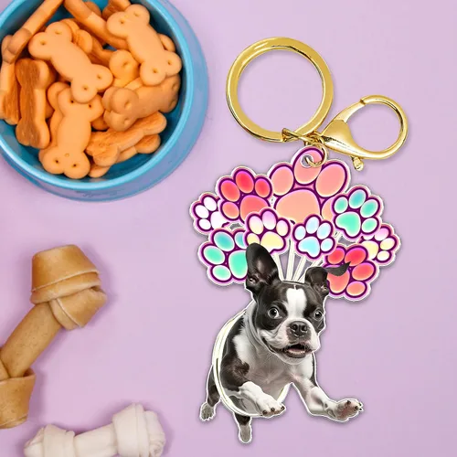 Vista 2 de DongNaiWin Divertidos y lindos llaveros de metal para perros para hombres y mujeres, divertido dije de bolso para mujer