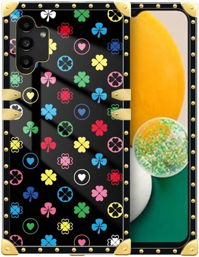 Vista 47 de Funda compatible con Samsung Galaxy A03S 4G, TPU suave de lujo y parte trasera de policarbonato duro para niñas y mujeres, funda protectora a prueba
