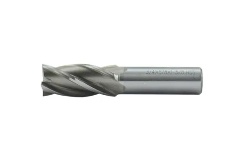 Vista 6 de Shars Fresadora de extremo de flauta de longitud extra larga HSS de 4 flautas HSS de 1 "x 1", longitud de flauta de 4 pulgadas 404-9531