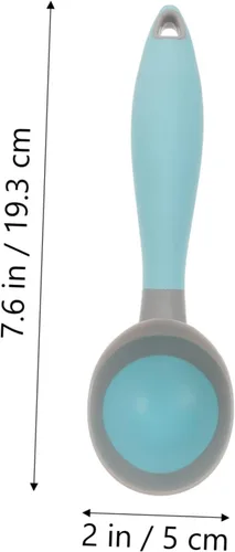 Vista 9 de Juego de cucharas ergonómicas para helados, 2 cucharas de goma para helado para servir ensalada de frutas