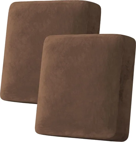 Vista 199 de H.VERSAILTEX Funda de cojín elástica de terciopelo para sofá, funda de cojín de felpa para cojines de silla, protector de muebles, cojín de asiento