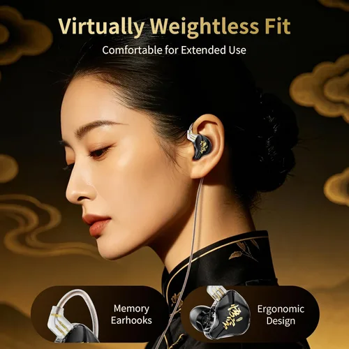 Vista 4 de KBEAR K01 PRO Auriculares con cable para juegos, monitor HIFI