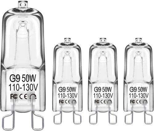 Vista 10 de Flaspar Bombilla E11, bombillas halógenas JDE11 de 100 W, 120 V, T4 E11, mini base de candelabro, blanco cálido 2800 K, regulable, transparente