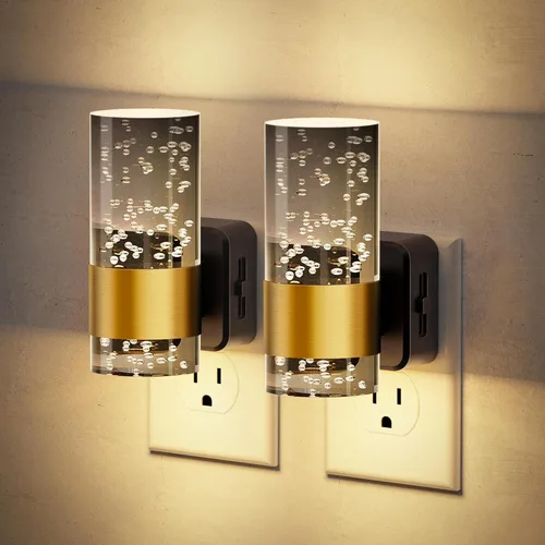 Vista 7 de JandCase Luz Nocturna de Vela, Luces Nocturnas que se Enchufan a la Pared, Blanco Suave 3000K, Brillo Ajustable 0-100LM, Sensor de Anochecer a