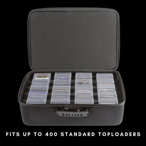 Vista 2 de Card Titan Toploader y One Touch - Caja de almacenamiento de tarjetas coleccionables con cierre de cremallera, caja de tarjetas deportivas