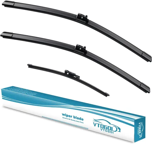 Vista 15 de VTOGOI® Juego de limpiaparabrisas de repuesto para Toyota FJ Cruiser 2007-2014, juego de limpiaparabrisas delanteros y traseros de calidad original