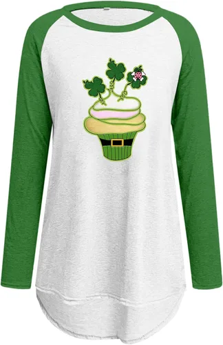 Vista 2 de Womens Wool Tee Shirt Round Neck Blouse Long Sleeve Europe and The United States Large Size Women's 2022 Loose