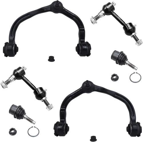 Vista 93 de Detroit Axle - 4 piezas de brazos de control traseros para Ford C-Max, Focus, Mazda 3 5, Volvo C30, C70, S40, V50, 4 brazos de control superiores e