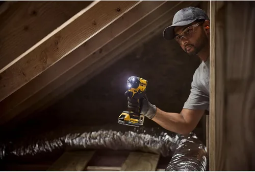 Vista 8 de DEWALT Destornillador de impacto hidráulico de 20 V MAX de 1/4 pulgadas, silencioso, sin escobillas, inalámbrico XR Extreme Runtime, anillo de halo