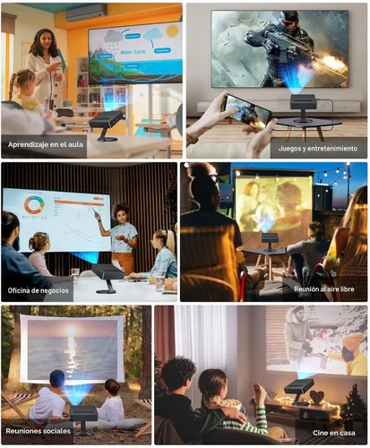 Vista 7 de Mini proyector MARS DLP, proyector portátil al aire libre de la película
