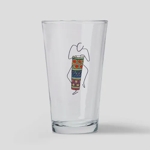 Vista 8 de CafePress Drummer - Vaso de cerveza para beber, 16 onzas Clear - Cerveza de batería