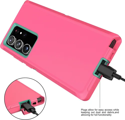 Vista 7 de MXX Funda compatible con Samsung Galaxy S23 Ultra, 3 capas de protección completa, resistente, resistente, a prueba de golpes y polvo, hecha