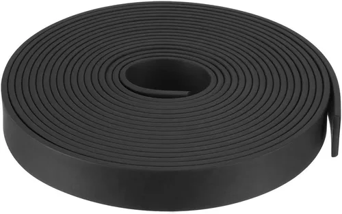 Vista 56 de uxcell Tira de sello de goma rectangular maciza, 0.197 in de ancho, 0.118 in de grosor, 3.3 ft de largo, color negro