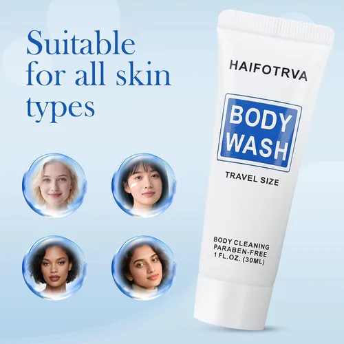 Vista 5 de Gel de baño de tamaño de viaje, paquete de 10 unidades, envueltos individualmente, suministros de gel de ducha portátil de 1.0 fl oz/1 fl oz