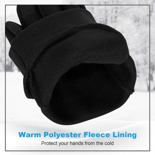 Vista 6 de LANYI Guantes de invierno para correr, ligeros, con pantalla táctil, antideslizantes, resistentes al viento, guantes de ciclismo, trabajo, guantes