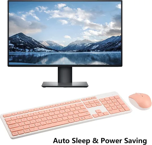 Vista 4 de Combo de teclado y ratón inalámbricos, combo de teclado y ratón inalámbrico silencioso de 2.4G para Windows Chrome Laptop Computadora PC