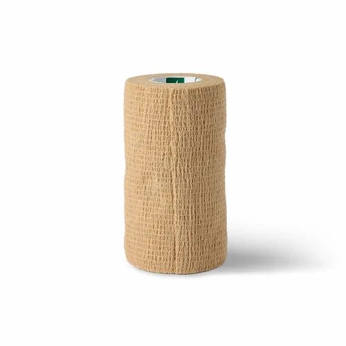 Vista 3 de Medline Vendajes cohesivos autoadherentes de látex no estériles, bronceado, 1" x 5 yardas, (1.0 in x 15.1 ft), paquete de 30