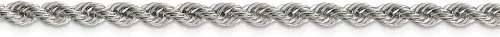 Vista 3 de Cadena de plata de ley 925 con cuerda maciza pulida y trenzada, 0.177in, pulsera o tobillera