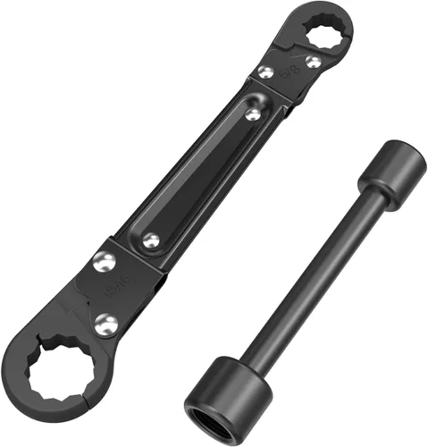 Vista 10 de Holdly Herramientas de fontanería Kit de llave de parada angular, llave ajustable, herramientas profesionales de fontanero para instalar nuevas