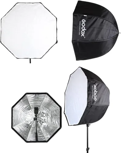 Vista 6 de Kit de Reflector de Paraguas Octogonal Godox SB-UBW, 32"/80cm, con Bolsa de Transporte para Retrato o Fotografía de Producto