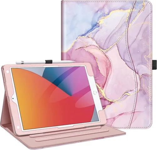Vista 13 de Fintie - Funda para iPad de 9ª / 8ª / 7ª generación (2021/2020/2019) de 10.2 pulgadas - [Protección de esquinas] Funda con soporte de visualización