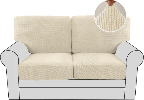 Vista 15 de H.VERSAILTEX Fundas elásticas para sillas de varias piezas, fundas para cojines ajustables para asiento y respaldo