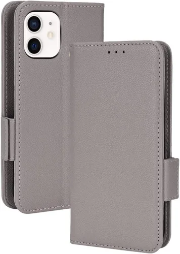 Vista 10 de Funda de cuero para iPhone 11 de 6.1 pulgadas, funda de cuero con 3 ranuras para tarjetas de crédito, función atril con tapa para iPhone 11 de 6.1