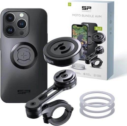 Vista 26 de SP CONNECT Moto Bundle II con módulo antivibraciones SPC+ Compatible con iPhone 11 Pro/XS/X Soporte de teléfono para motocicleta Soporte