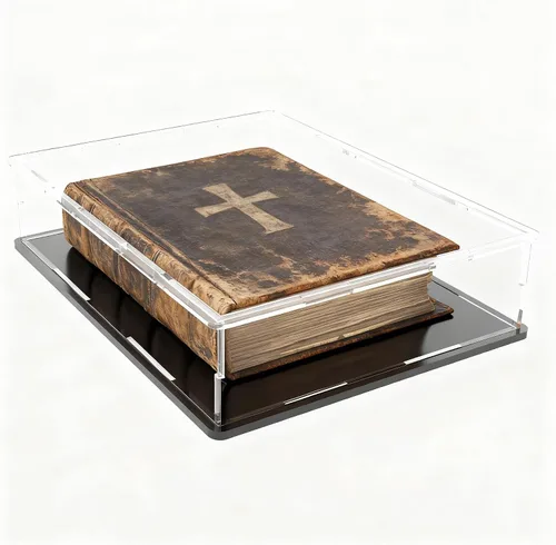 Vista 20 de Vitrina de acrílico completamente ensamblada, caja de acrílico transparente de 4 pulgadas para exhibición de coleccionables, vitrina de vidrio