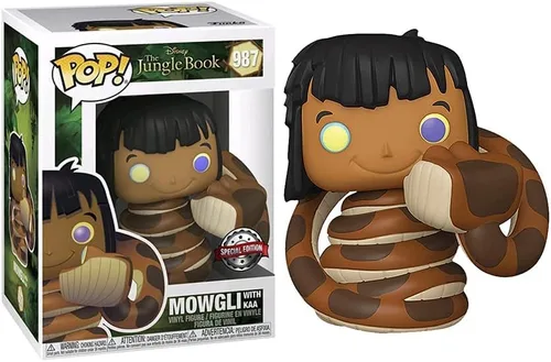 Vista 4 de Funko Pop! The Jungle Book: Mowgli con figura de vinilo Kaa – Edición especial exclusiva