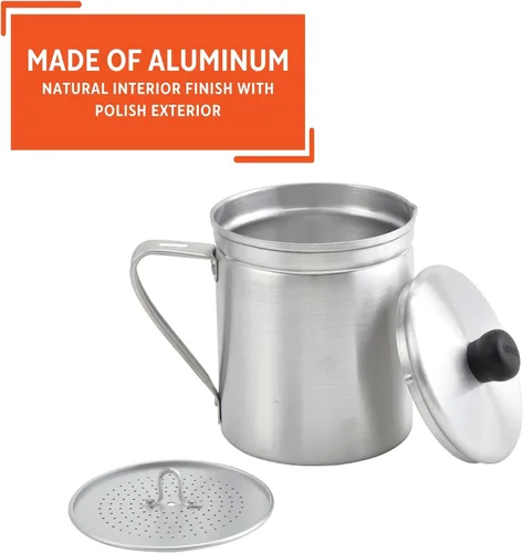 Vista 3 de IMUSA USA Dispensador de grasa de aluminio de 1.5 cuartos de galón, color plateado