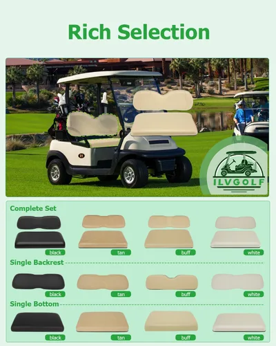 Vista 3 de Cojines de repuesto para asiento delantero para Club Car Precedent, asiento de carrito de golf para club car precedent asiento delantero inferior