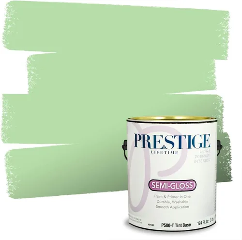 Vista 51 de PRESTIGE Pintura exterior e imprimación en uno, aloe, plano, 1 galón