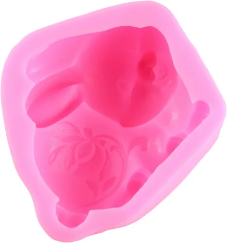 Vista 6 de Mujiang Pastel de conejo de Pascua que decora moldes de silicona para fondant de chocolate de azúcar