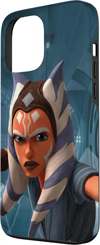 Vista 2 de Carcasa azul Ahsoka Tano para iPhone 13 Pro Max Star Wars The Clone Wars
