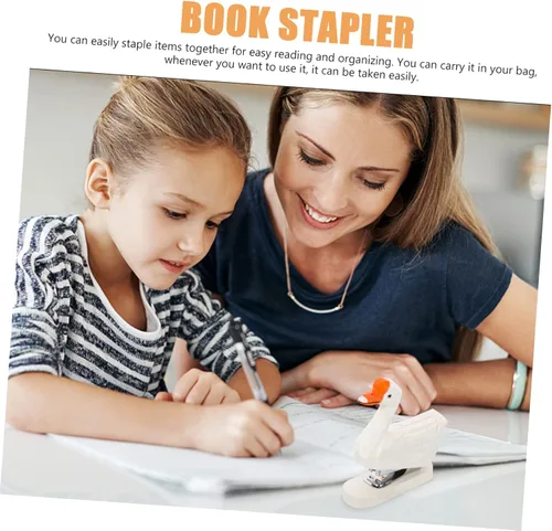 Vista 7 de ABOOFAN Mini engrapadora de animales, divertida engrapadora para escritorio, ganso, escritorio, oficina, accesorios, suministros