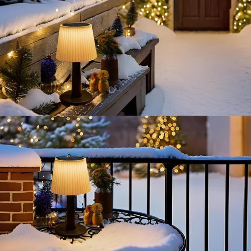 Vista 7 de Beautyard Lámparas solares de mesa para exteriores e interiores, regalos de Navidad, 3 modos de iluminación, 4000 mAh LED para cuidado de los ojos
