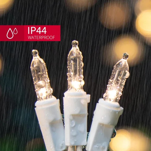 Vista 4 de LAMPHOME 100 Mini Luces LED Cuenta Blanco Cálido - Luces de Cadena - 21.6 Pies Luces LED de Navidad, Mini Luces LED para Exteriores Hogar Fiestas