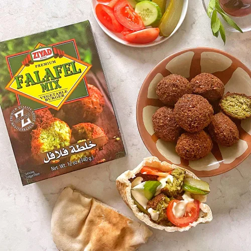 Vista 7 de Ziyad Falafel - Mezcla seca, sin gluten, vegana, sin OMG, sin aditivos, sin conservantes, ideal para hacer hamburguesas y aperitivos vegetales, 12
