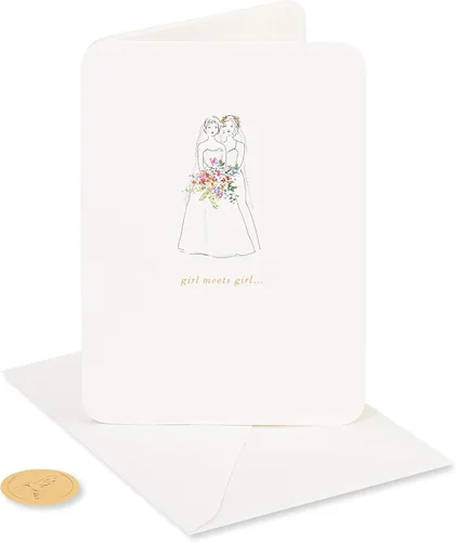 Vista 4 de Papyrus Tarjeta de boda LGBTQIA+ para novias (felices para siempre)