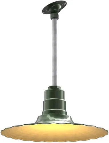 Vista 33 de Steel Lighting Co. Colgante Eagle Rock Lámpara montada en el techo Onda radial de 16 pulgadas vástago de 12 pulgadas Acero resistente