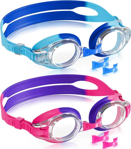 Vista 14 de Aegend - Paquete de 2 gafas para niños, gafas de natación para niños de 4 a 16 años, niños y niñas jóvenes, gafas de piscina antivaho, impermeables