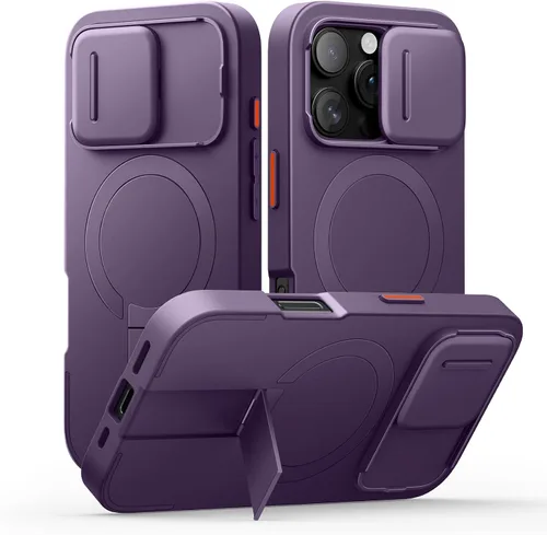 Vista 44 de SURITCH Funda para iPhone Air con cubierta de control de cámara, funda deslizante para cámara y soporte ajustable, compatible con MagSafe, a prueba