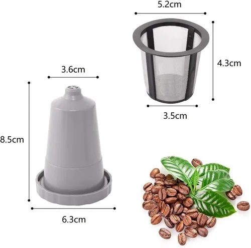 Vista 3 de Paquete de 3 cápsulas de café reutilizables, filtros de café reutilizables para cafeteras 1.0, K-Classic, K-Mini, ajuste universal B30 B40 B50 B60